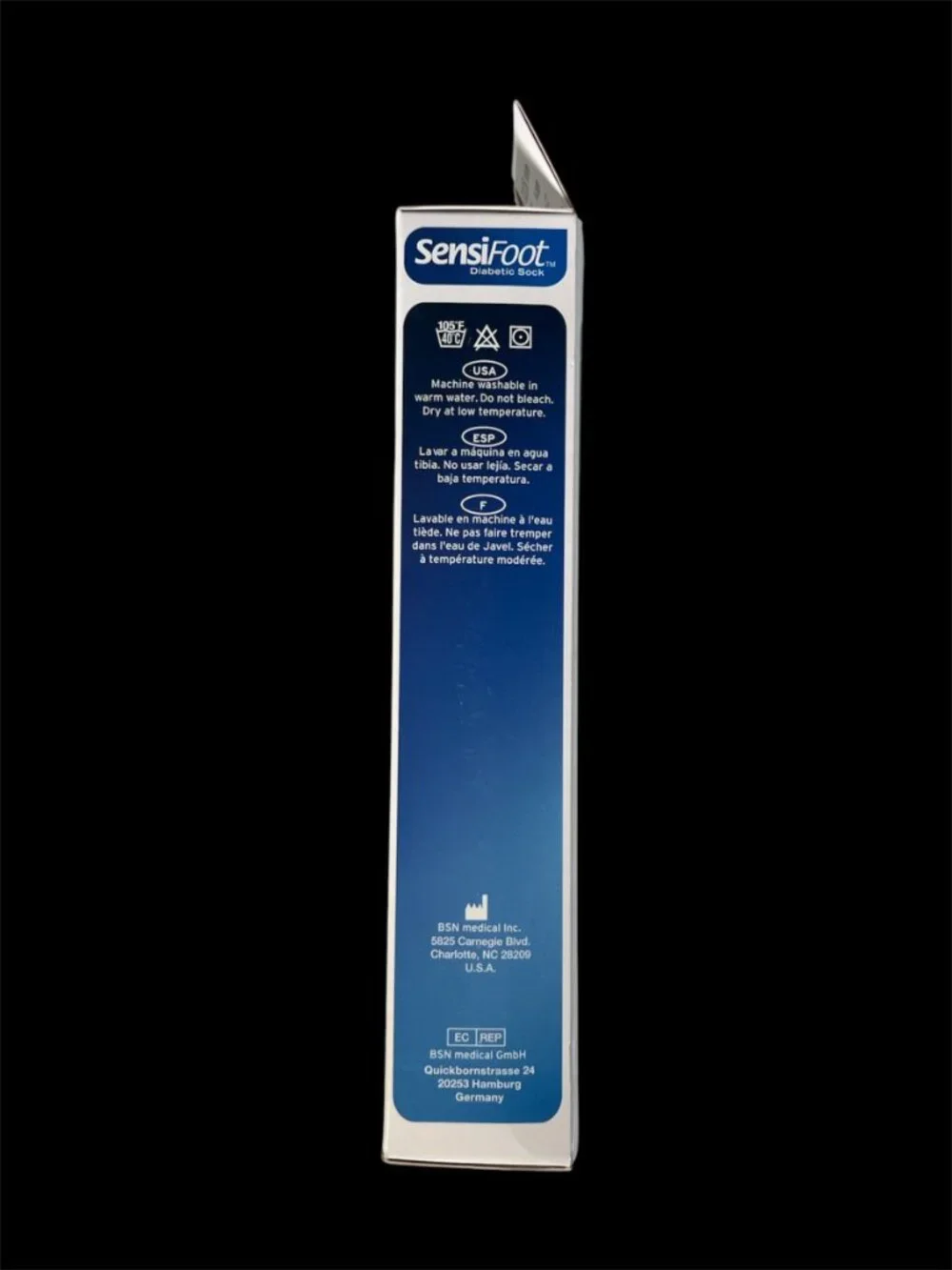 Jobst SensiFoot Diabetic Sock White Knee L Mild Compression 8-15mmHg 110833 New